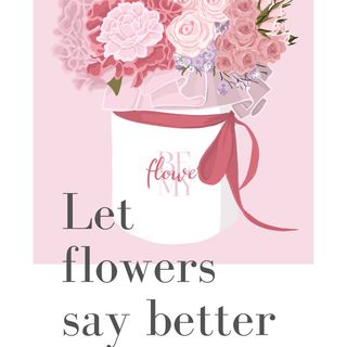 FIRMOWA KARTKA "LET FLOWERS SAY BETTER"  