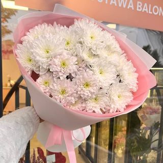 Bukiet z różowych chryzantem «Pink Still»