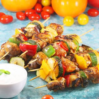 Szaszłyk z kurczaka z papryką