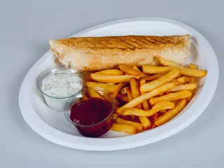 Kebab wegetariański z frytkami mały