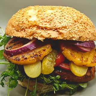Mango chicken burger