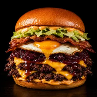 Egg smash burger