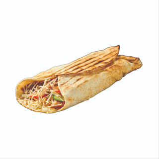 Lahmacun z mięsem i frytkami