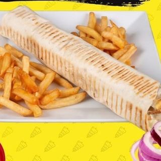 Pita z frytkami bez surówek mega