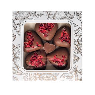 Serduszka z mlecznej czekolady z malinami (25g)