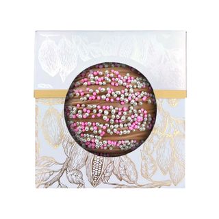 kula z mlecznej czekolady (różowo-srebrna) 60g