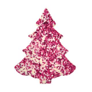 choinka z białej czekolady z malinami (80g)