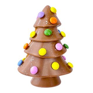 choinka 3d z mlecznej czekolady z lentilkami (60g)