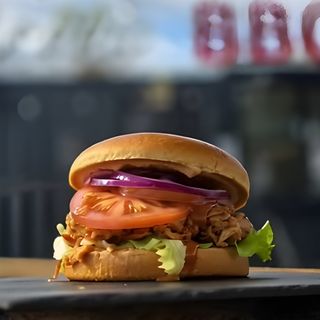 Burger szarpany kurczak