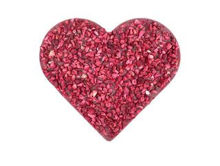 Serce z malinami z czekolady ruby (80g)