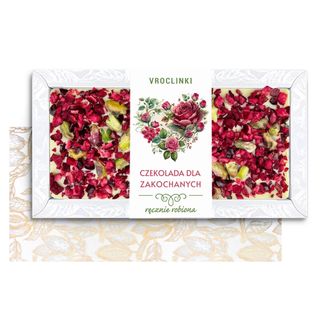 Czekolada Biała z Żurawiną i Pistacjami - Walentynki (80g)