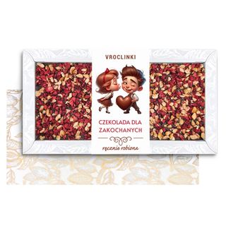 Czekolada Deserowa z Malinami i Orzechami Arachidowymi- Walentynki (80g)