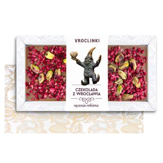Czekolada Mleczna z Malinami i Pistacjami - Wrocław (80g)