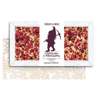 Czekolada Biała z Żurawiną i Orzechami Arachidowymi - Wrocław (80g)