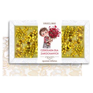 Czekolada Pistacjowa z Pistacjami - Walentynki (80g)