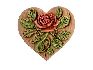 Serce z różą z mlecznej czekolady (40g)