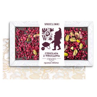 Czekolada Deserowa z Malinami i Pistacjami - Wrocław (80g)