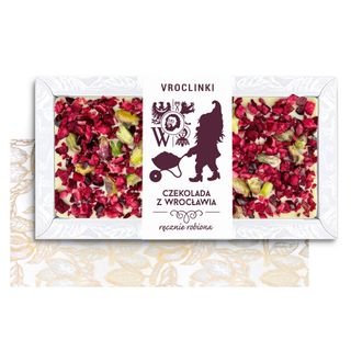 Czekolada Biała z Żurawiną i Pistacjami - Wrocław (80g)