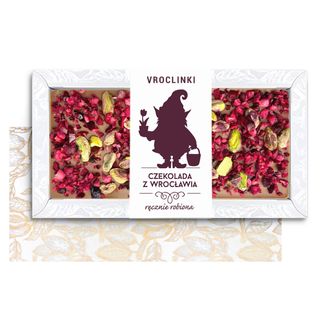 Czekolada Mleczna z Żurawiną i Pistacjami - Wrocław (80g)