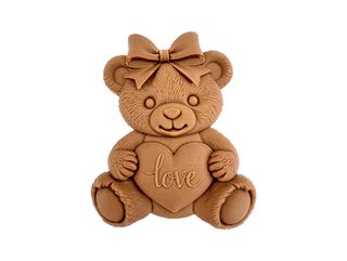 Miś z sercem LOVE z mlecznej czekolady na Walentynki (30g)