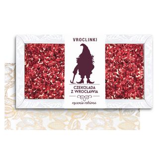 Czekolada Biała z Malinami - Wrocław (80g)