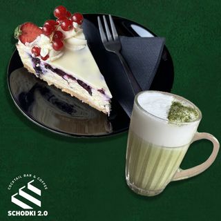 Zestaw dnia Matcha + Ciasto 