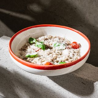Orzo z wolowiną i truflową pastą