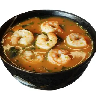 Zupa miso z krewetkami