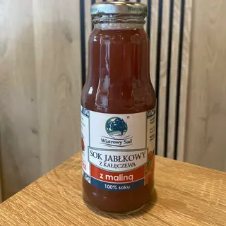 Sok Jabłkowy z maliną 300 ml 100%