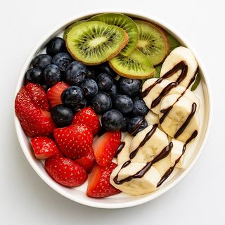 Bowls owoce w czekoladzie