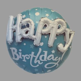 Balon błękitny urodzinowy