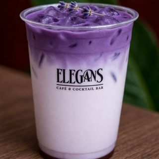 Iced Ube Lavender Matcha