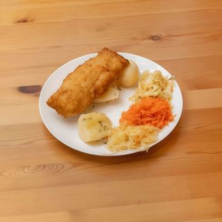 Filet z mintaja z zupą z dodatkami do wyboru, z zupą