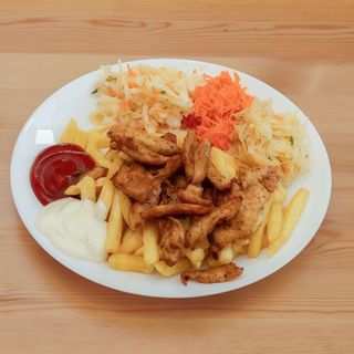 Shoarma drobiowa z dodatkami do wyboru