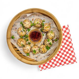 Xiao Long Bao z wegańską NIEwołowiną gochujang (bez bulionu) (10 szt.)