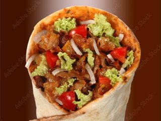 Tortilla z serem feta i mięsem