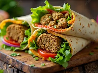 Falafel w tortilli