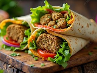 Falafel w tortilli