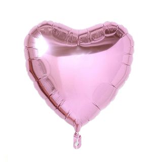 Balón z helem serduszko różowe
