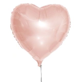 Balón z helem serduszko różowe złoto
