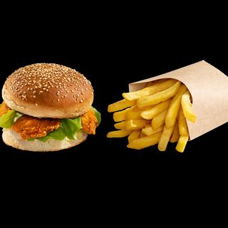 Duży box z burgerami cheese