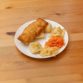 Filet z mintaja z zupą z dodatkami do wyboru, z zupą