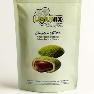 LOQUMIX Chocobomb Pistachio 140 g – Chocolate Ball with Filling