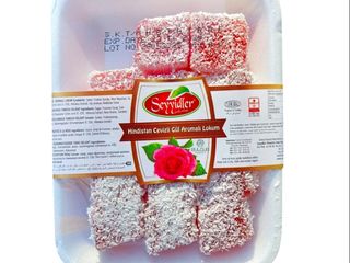 Rachatłukum rozkosz Seyyidler z aromatem róży i kokosem Lokum 300g