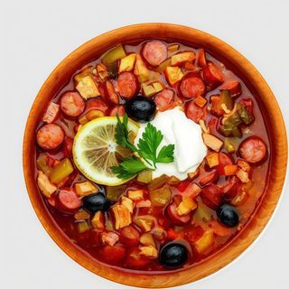 Solianka z 4 rodzajów mięsa i wędlin