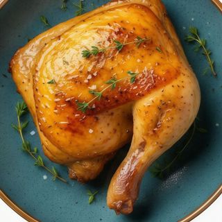 Ćwiartka kurczaka pieczona w piekarniku