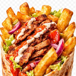 Lawasz z frytkami