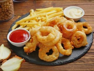 Krążki cebulowe+frytki