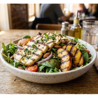 Sałatka z grillowanym halloumi
