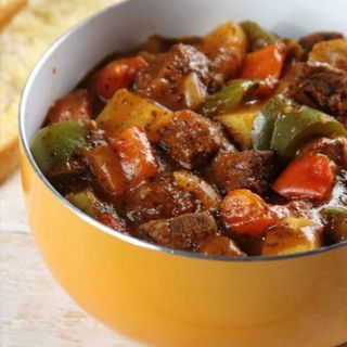 Duszone warzywa z mięsem wieprzowym , Braised pork with vegetables